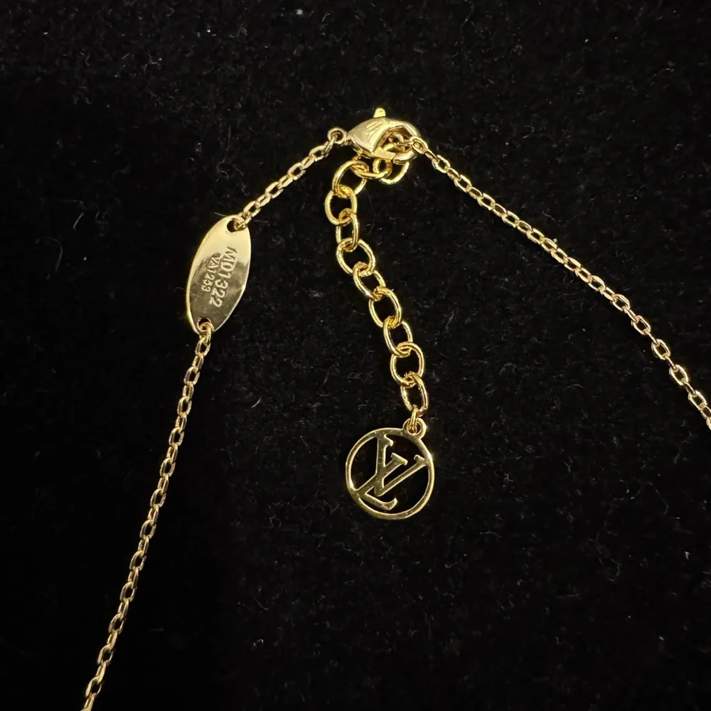 Louis Vuitton Gold Monogram Charm Necklace